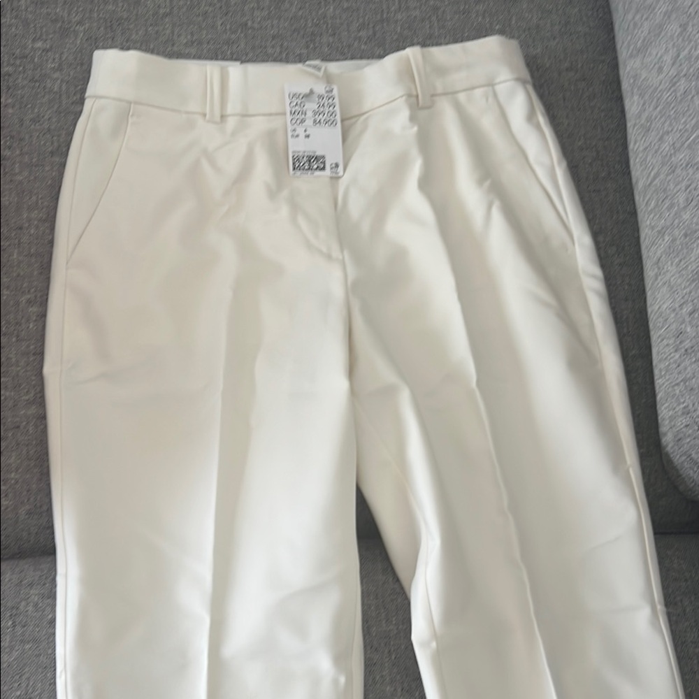 H&M Off-White Ankle Slacks